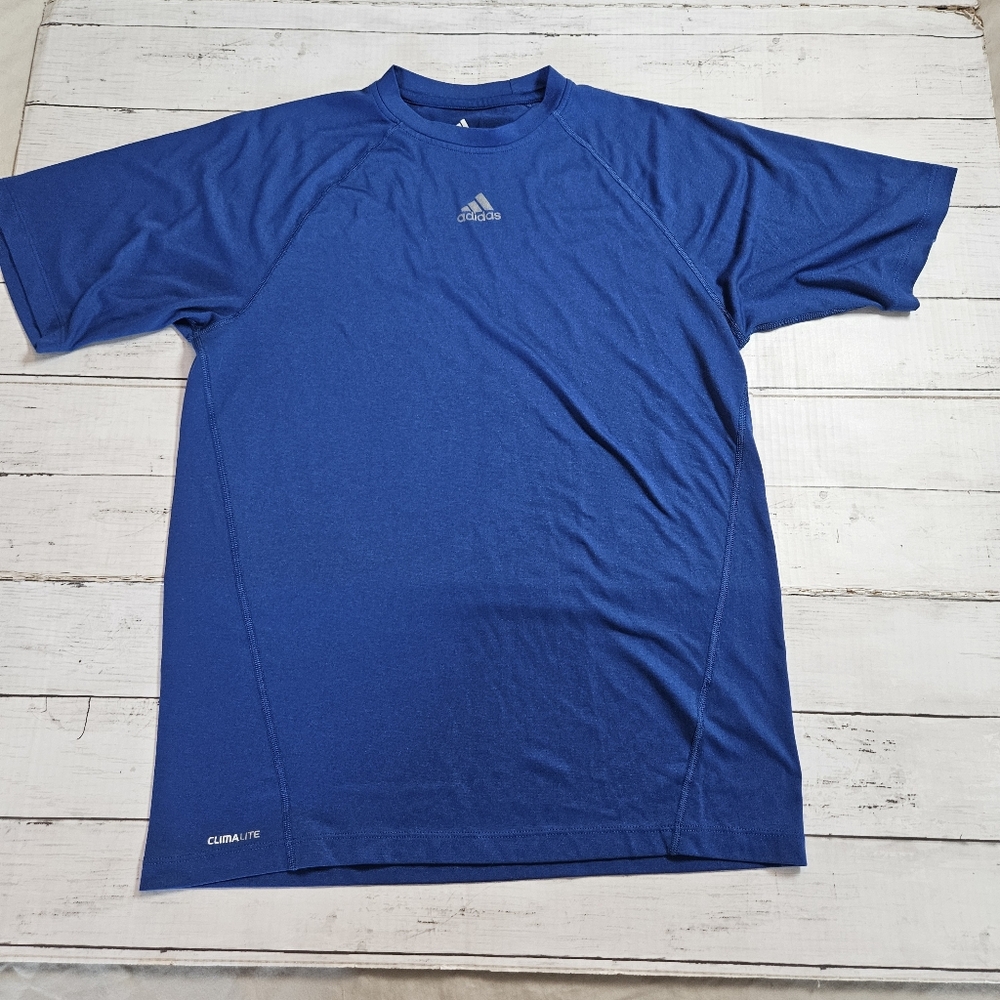 Adidas Blue Climalite Tee‎ Size Medium